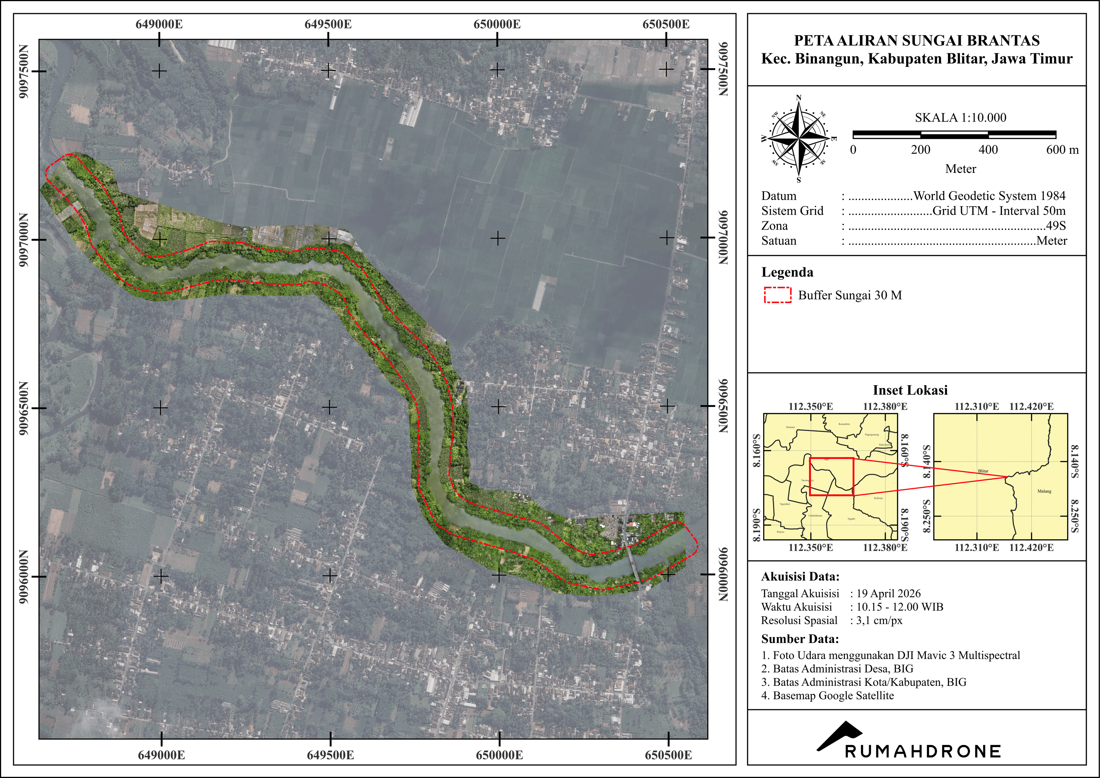 Pemetaan Area Sekitar Sempadan Sungai